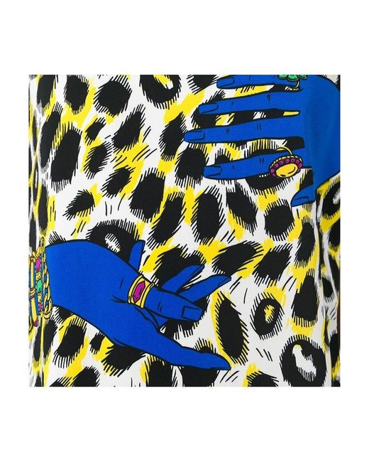 Moschino Blue A Printed Slim Dress