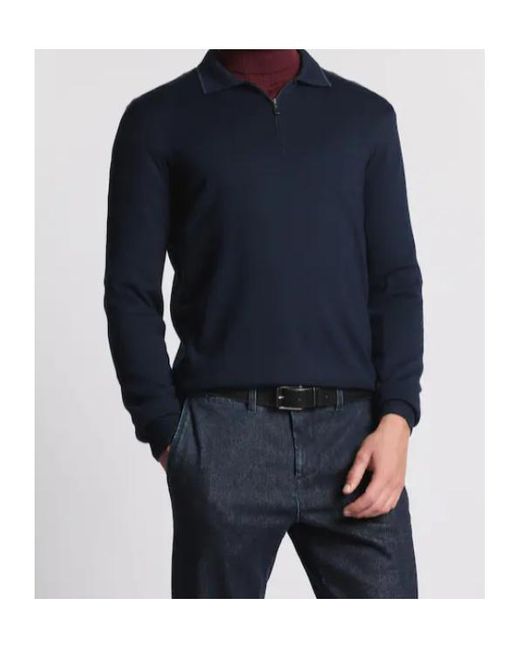 Fay Blue Polo Neck Sweater for men