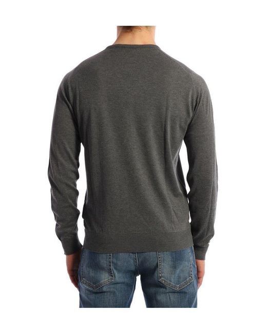 John Smedley Gray Hatfield Crewneck Knitted Jumper for men