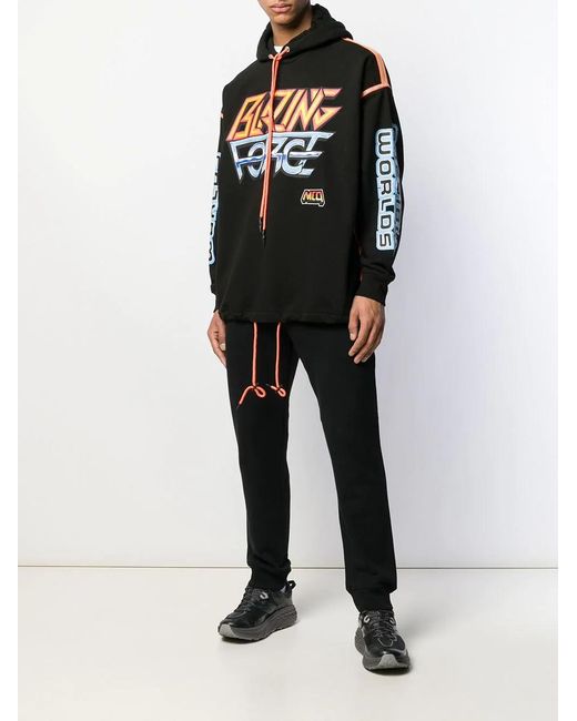 McQ Alexander McQueen Black Logo Logo Hooded Sweater for men