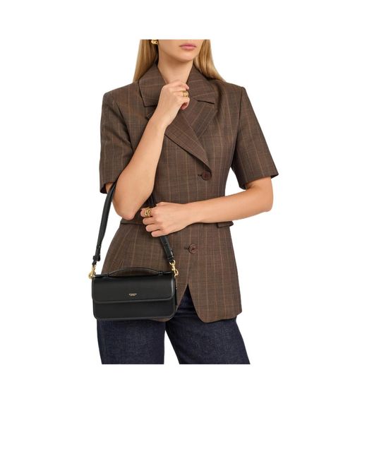 COACH Black Leather Top Handle Bag