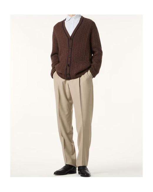 Loro Piana Brown Cypress Cardigan for men
