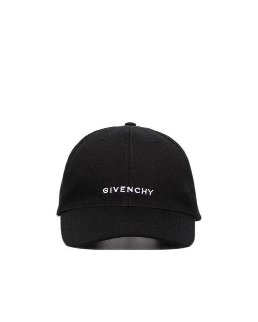 Givenchy Black Logo Logo Baseball Cap for men