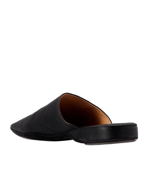 Calvin Klein Black Satin Flat Sandals