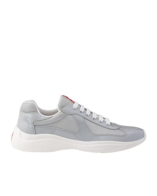Prada Gray Logo Details Sneakers for men