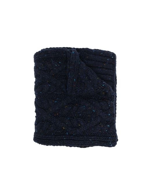Jil Sander Blue Cable-Knit Scarf