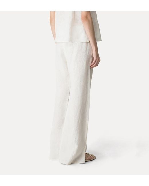 Forte_forte White Elasticated Trousers