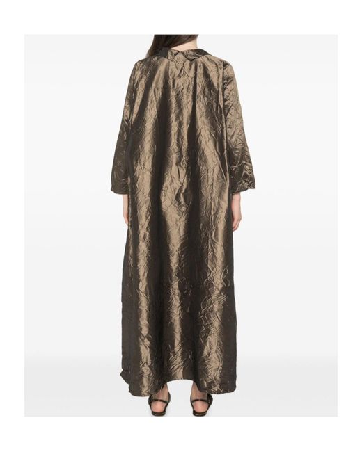 Daniela Gregis Multicolor Crinkled-Finish Maxi Dress