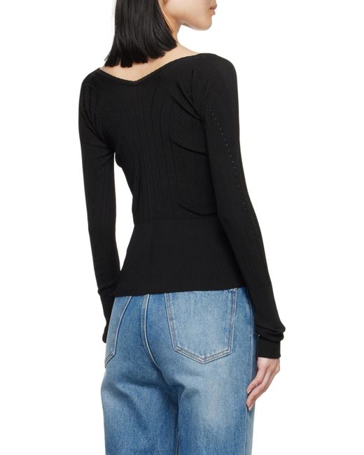 Jacquemus Black Pralu Ribbed Top