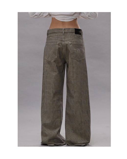R13 Gray Relaxed Flared Leg Five Pocket Jean