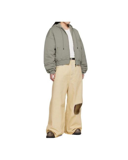 Lu'u Dan Gray Padded Hoodies for men