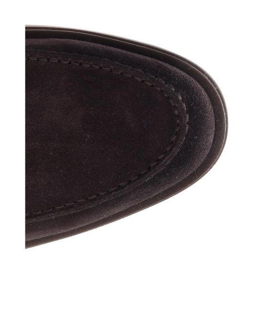 Santoni Brown Desert Round-Toe Slip-On Boots for men