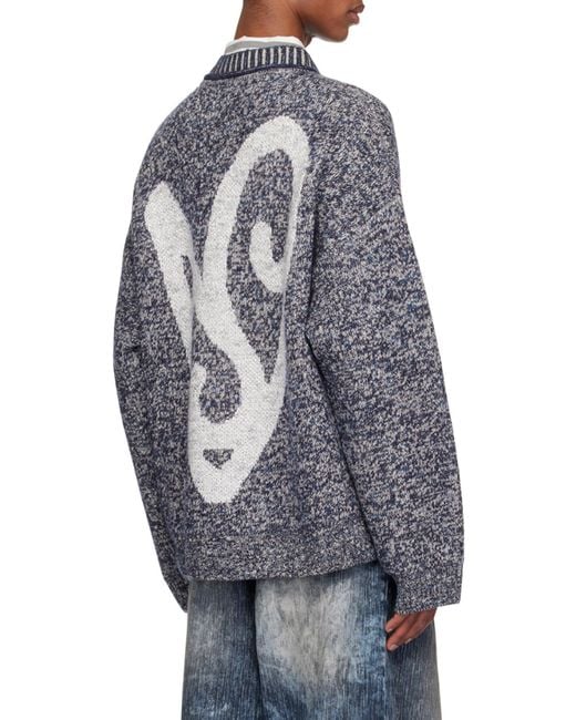 Acne Gray Jacquard Jumper for men