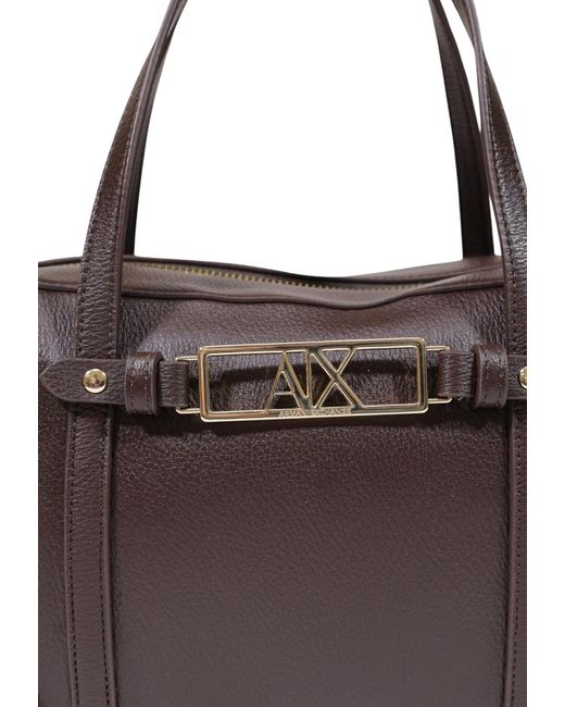 ARMANI EXCHANGE Black Top Handle Bag With Structured Silhouette
