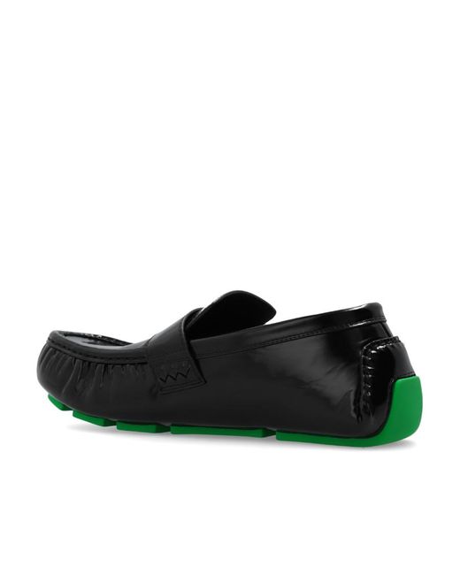 Bottega Veneta Black Logo Casual Shoes for men