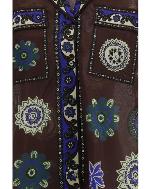 ALÉMAIS Blue Jasper Relaxed Printed Shirt