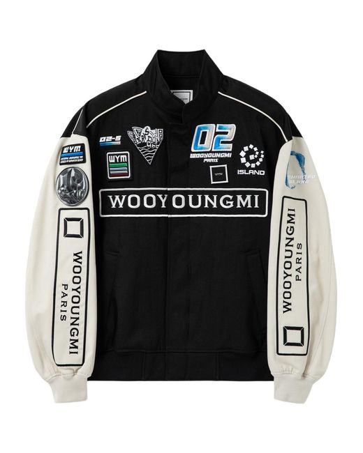 Wooyoungmi Black Long-Sleeved Zipper Casual Jacket for men