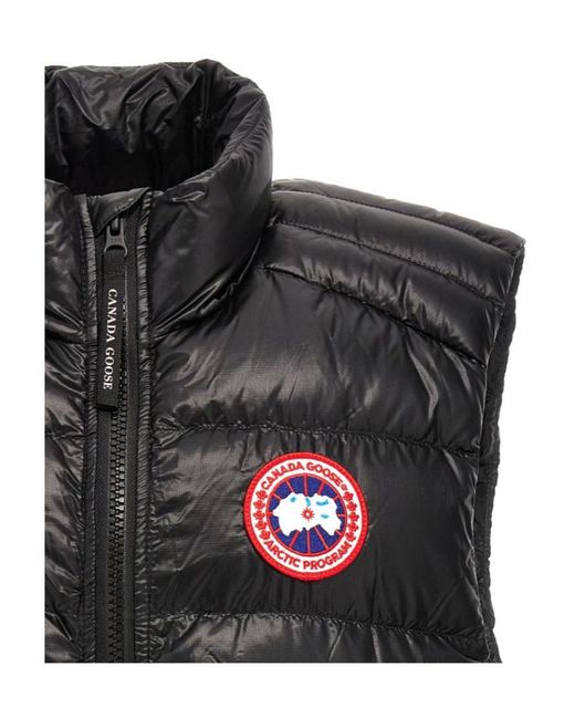 Canada Goose Black Right-Collar Sleeveless Down Vest for men
