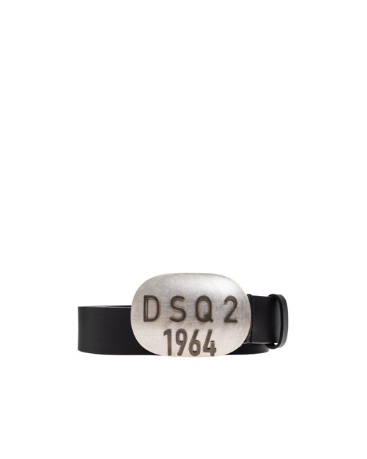 DSquared² White Vintage Leather Belt for men