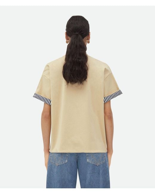 Bottega Veneta Natural Crewneck Short-Sleeved T-Shirt