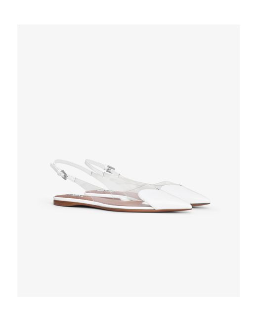 Alaïa White Alaïa Le Coeur Flat Slingback Shoes