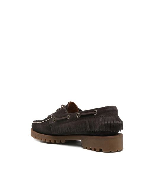 Sebago Brown Round-Toe Flat Shoes