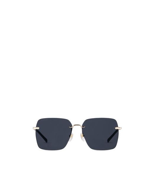 Gucci Blue Eyewear Square Frame Sunglasses