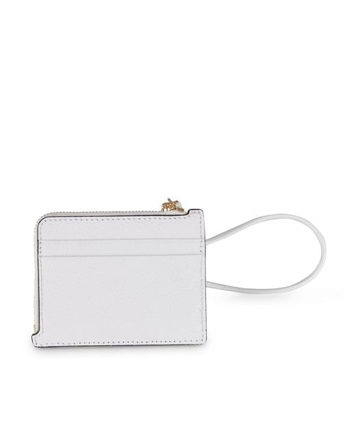 MICHAEL Michael Kors White Jet Set Small Pebbled Leather Wristlet Card Case