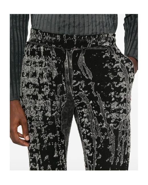 DIESEL Gray Straight Trousers for men