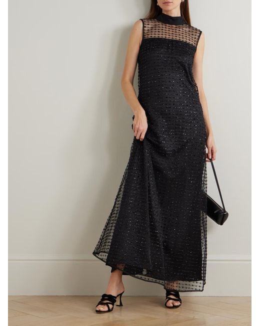 Staud Black Albee Tie-Up Dress