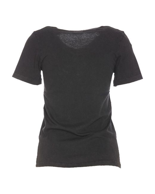 Isabel Marant Black Isabel Marant Étoile Ziliani Logo Printed Crewneck T-Shirt