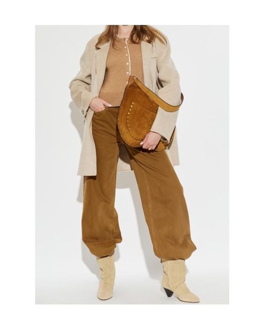 Isabel Marant Natural Long-Sleeved Coat