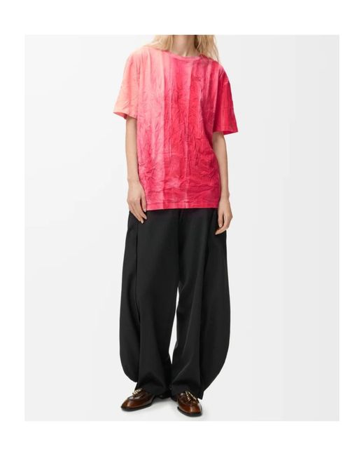 Loewe Pink Crinkled T-Shirt