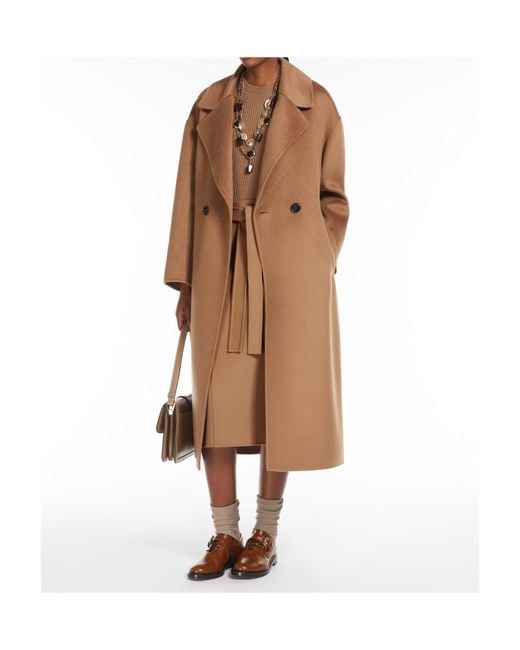 Max Mara Brown 'S Manuele Double-Breasted Coat