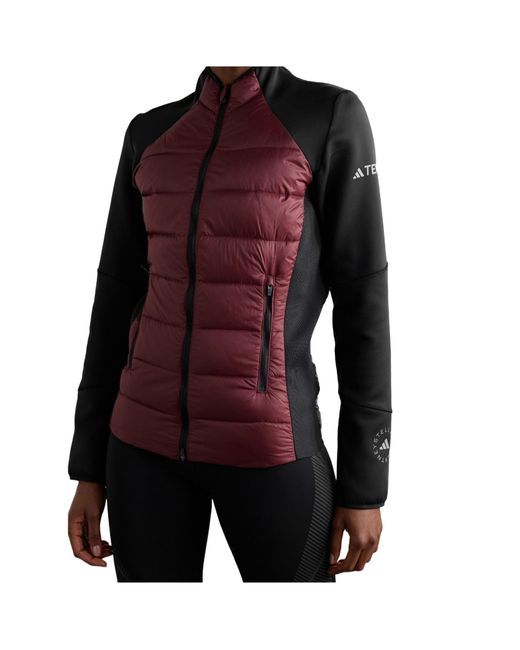 Adidas By Stella McCartney Red Padded Zip Jacket