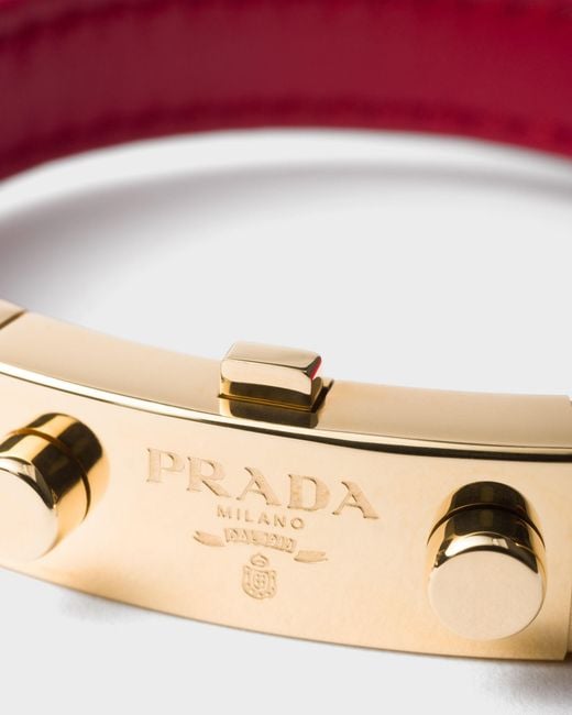 Prada Red Logo Bracelet