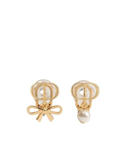 Dior Metallic Mini Bow Clip Earrings