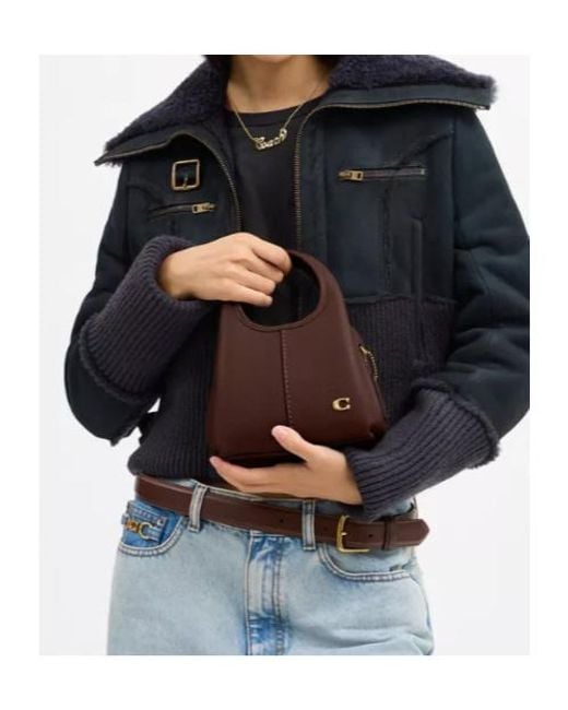 COACH Brown Lana Leather Tote Bag