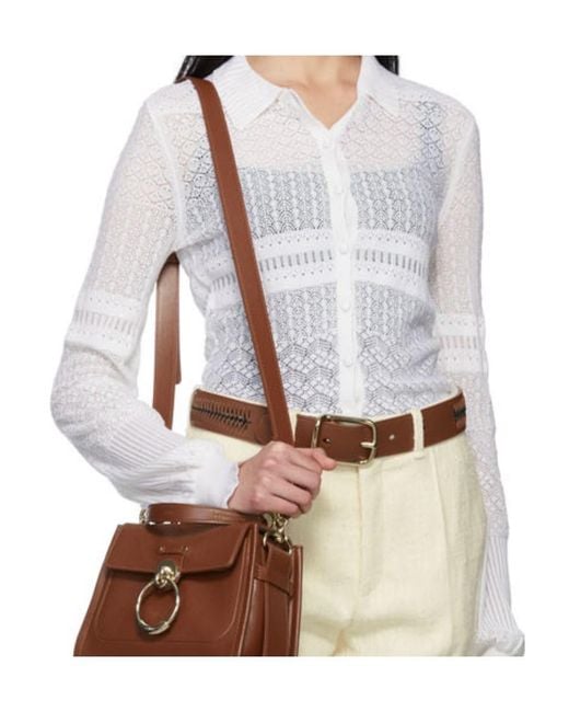 Chloé White Chloé Louela Buckle Belt