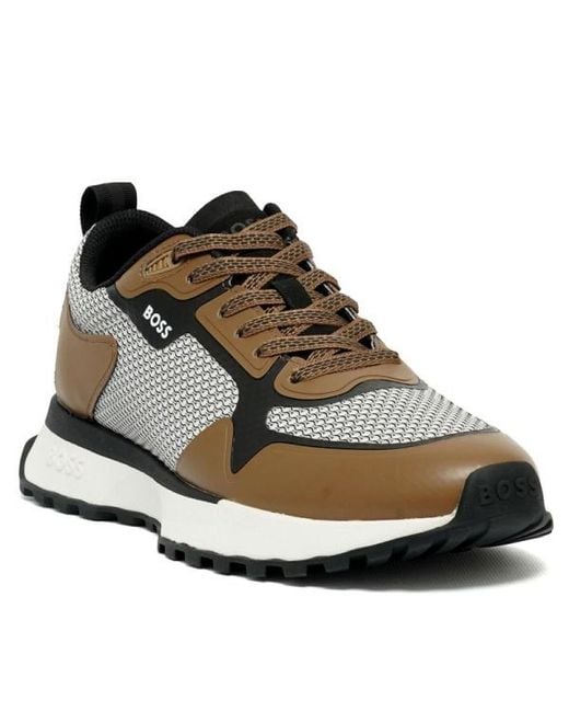 Boss Multicolor Lace-Up Sneakers for men