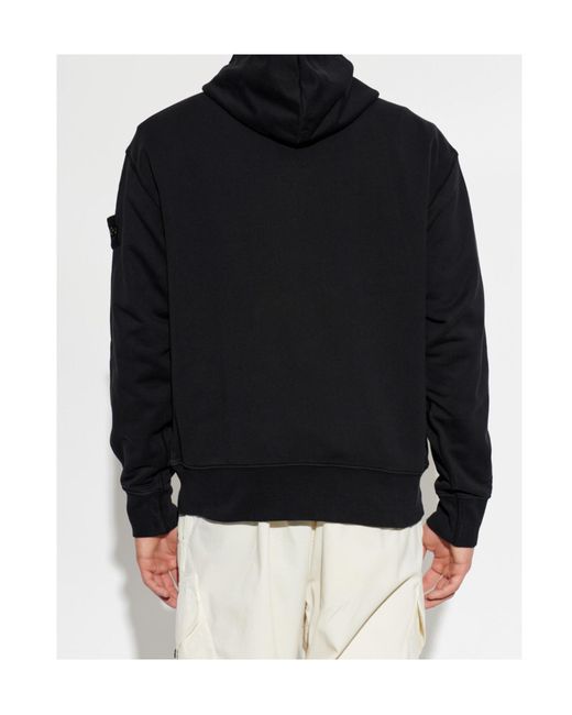 Stone Island Blue Zip-Up Hoodie for men