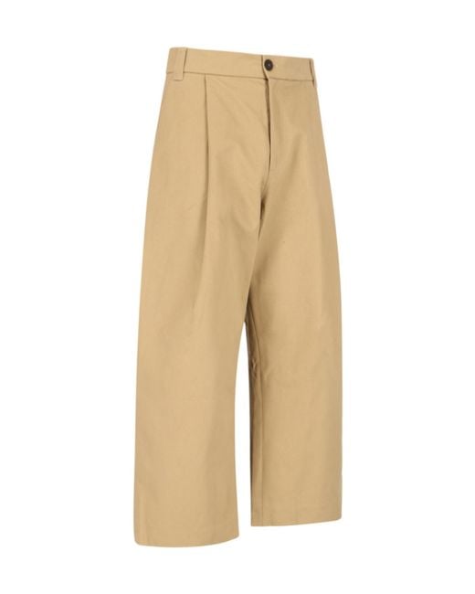 Studio Nicholson Natural Sorte High-Waisted Wide-Leg Trousers for men