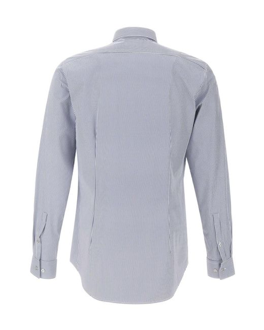 MICHAEL Michael Kors Blue Slim Stripe Shirt for men