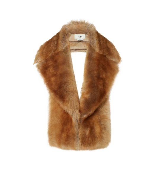 Fendi Brown Wraparound Maxi Scarf