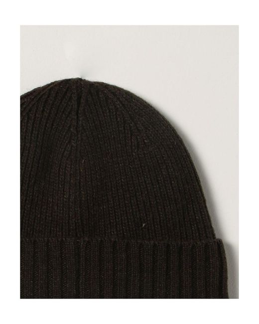 Barbour Black Ribbed-Knit Beanie for men