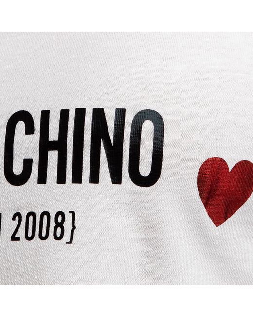 Moschino White Short-Sleeved Dress