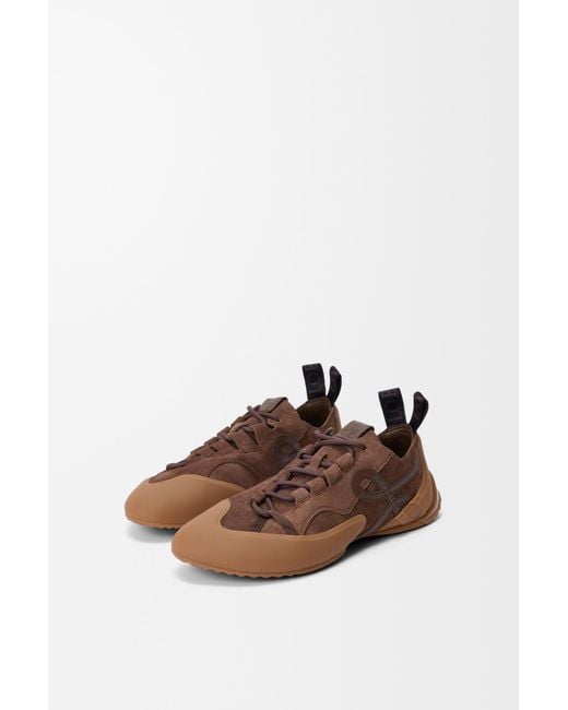 Loewe Brown Lace-Up Sneakers