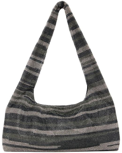 Kara Gray Armpit Embellished Mesh Tote Bag