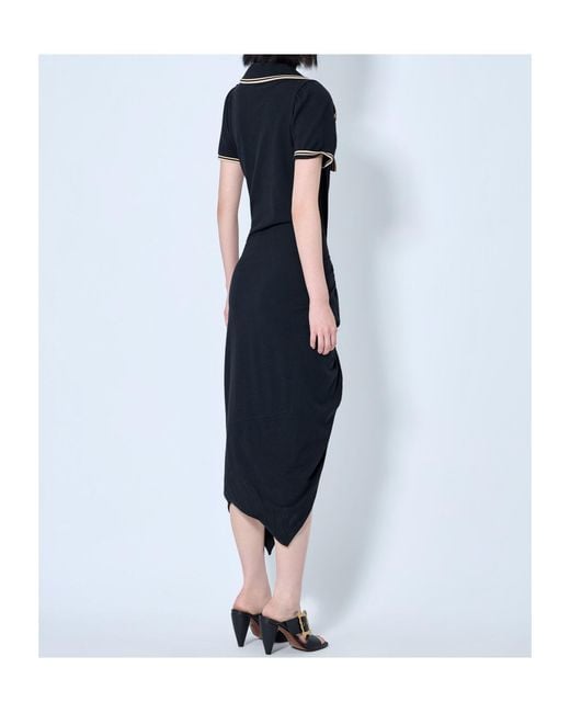 Vivienne Westwood Black Ruched Short-Sleeved Dress
