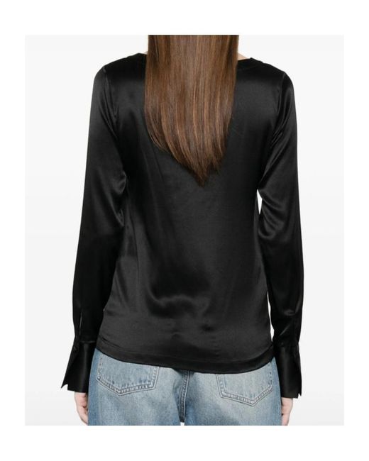 Mazzarelli Black Angie Long-Sleeve Top